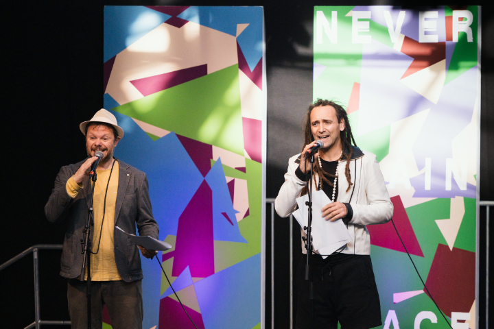 Max Höfler und Andreas Unterweger, Haus Steiermark (2025) © steirischer herbst / Johanna Lamprecht Hoefler