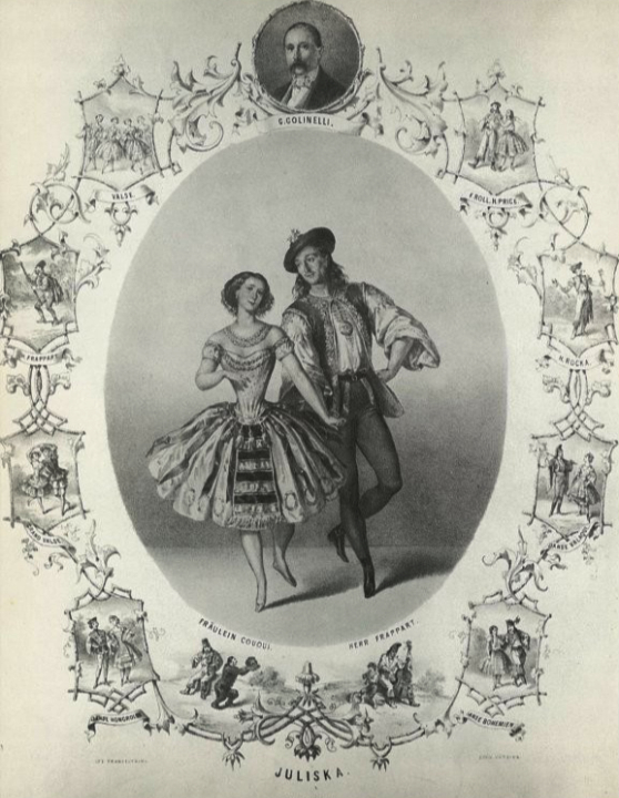 „Juliska“ von Giovanni Golinelli, Hofoper Wien, 1857, Lithographie. Privatsammlung. BildI 13